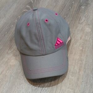 Adidas Gray Cap with Pink Accents